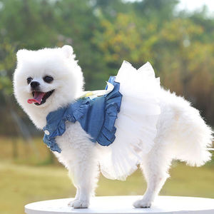 Qbellpet Gros Style Coréen Chiot Cowboy Jupe Jean Animaux Robe Printemps Été Pet Gaze Jupe Convient pour Chiens et Chats - Product Image 5