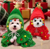 Joyeux Noël : Costume de Père Noël pour chiot, vêtements d'été et d'hiver pour animaux de compagnie, cape, châle pour chien