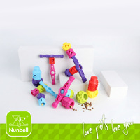 Nunbellpets Jouet interactif pour chien en TPR, assemblable et détachable, pour dissimuler des friandises, résistant aux morsures, jouet à mâcher pour l'entraînement du QI