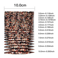 Ensemble de 13 paires d'aiguilles à tricoter circulaires en alumine, avec cordon remplaçable et sac de rangement, pour travaux manuels de tricot DIY