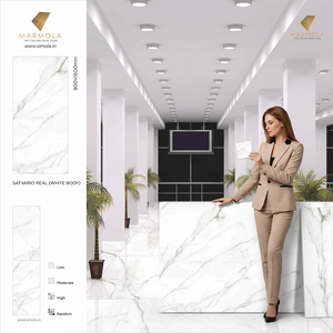 Baldosas de Porcelana de Mármol Blanco Italiano Statuario Bianco de 800x1600 mm para Villas de Lujo y Proyectos de Interiores Premium - Product Image 6