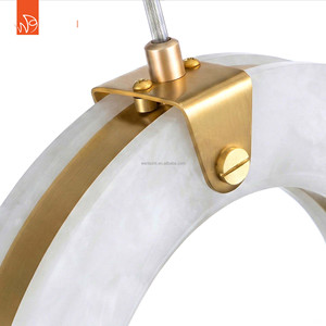 Spanish alabaster Pendant Lamp brass for hotel villa dining room <b>lounge</b> decor - Product Image 3