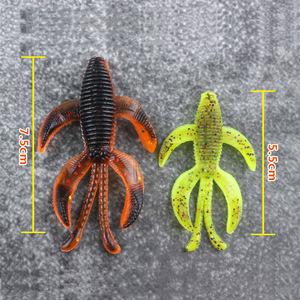 Señuelo Biónico Suave Grande Tipo Camarón con Cuatro Puntos de Anclaje, Atractivo Profesional para Peces, Diseño Especial para Pesca de Lubina en Aguas Oscuras, 5.5cm - Product Image 3