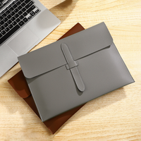 Portadocumentos de Cuero PU, Carpeta Impermeable, Sobre para Documentos, Bolsa de Gran Capacidad