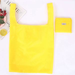 Sac fourre-tout pliable écologique en polyester, motif personnalisé, réutilisable, imperméable, avec impression de logo, idéal pour les cadeaux - Grande Vente - Product Image 1