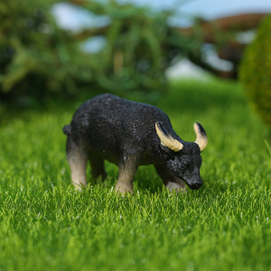 HAOXUAN Statuetta in Miniatura Bosco delle Fiabe, Bambino Pastore, Animale Realistico Creativo, Piccolo Bufalo d'Acqua in Resina, Artigianato per Giardino - Product Image 5