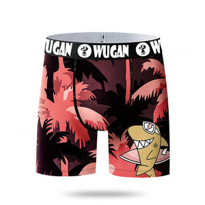 Sous-vêtements à surpiqûres pour hommes Boxer de créateur en poly respirant à impression numérique étendue pour hommes avec logo personnalisé - Product Image 5