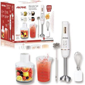 AKANE Ensemble mélangeur 300W Juego De Batidora avec système à 4 lames Démarrage rapide Conception facile à nettoyer pour jus de fruits Mousse de lait et aliments - Product Image 3