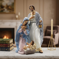 Statue religieuse catholique sainte famille en résine personnalisée cadeau religieux pour la décoration