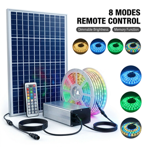 Bande lumineuse LED solaire profilée KHT de qualité professionnelle, sans chute de tension, RGB, étanche IP67, 60 LED/m, pour jardin, hôtel, bâtiment - Product Image 6