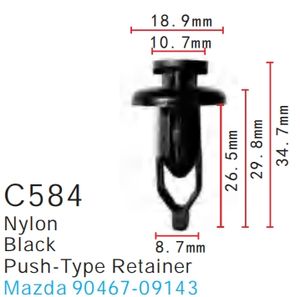 อุปกรณ์เสริมตัวยึดแบบกดสำหรับ MAZDA - Product Image 2