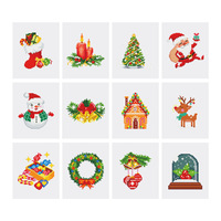 Kit de Peinture Diamant Songwoo : Combo Guirlande de Noël Père Noël Bonhomme de Neige Élan – Thèmes Fêtes et Anniversaires
