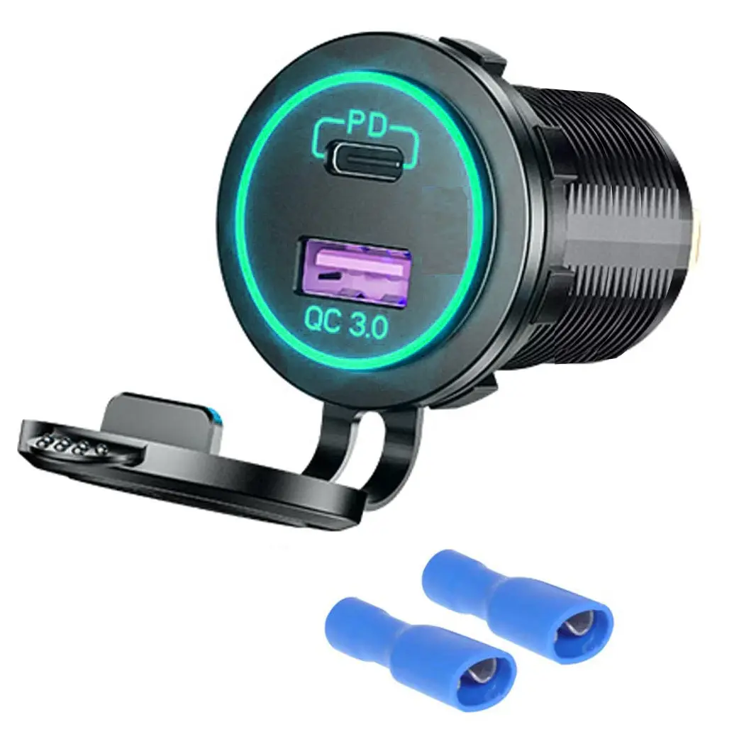 USB-розетка, 12 В, быстрая зарядка, 3,0, двойная розетка, розетка для автомобильного зарядного устройства, автомобильные аксессуары