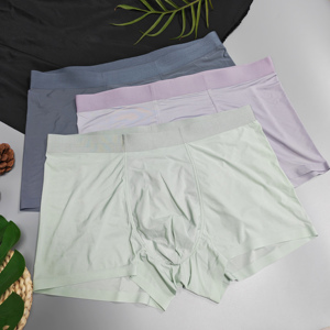 Calzoncillos bóxer de malla de spandex/nylon para hombre, transpirables, de secado rápido, sin costuras, ropa interior deportiva, protección personalizada, ¡gran oferta de fábrica! - Product Image 1