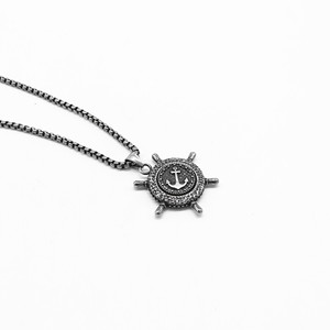 Collar con Colgante de Ancla y Timón yunnique, Acero Inoxidable, Unisex, Joyería para Regalo - Product Image 5