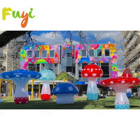 Nouveau modèle de champignon irisé pour fête, ballon miroir gonflable, champignon gonflable géant pour la décoration d'événements