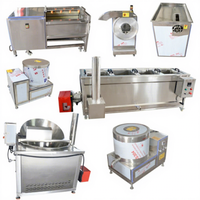 SUS304 Chauffage industriel au gaz Friteuse semi-automatique Frites Pommes de terre chips Machines de production Snacks Équipement de friture