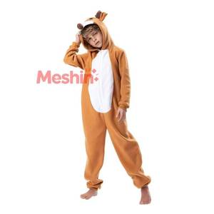 Pijamas de Reno para Niños MS, Mono de Franela Suave con Diseño de Ciervo para Disfraces Navideños y Ropa de Dormir - Product Image 1