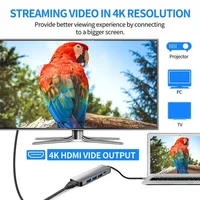 Adaptateur Thunderbolt 3, Hub USB Type C, compatible HDMI, prise en charge 4K, mode Samsung Dex, station d'accueil USB-C avec PD pour MacBook Pro/Air 2021