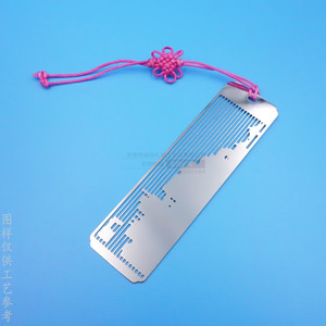 Custom Brass <b>Bookmark</b> 90mm Hollow Design Uv Printing Mixed Colors Metal Stationery Gift - Product Image 3