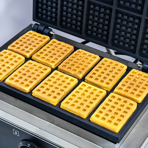 Máquina para Hacer Waffles Belgas Comercial <span class=keywords><strong>de</strong></span> 1550W para Hogar, Hotel y Exteriores, 10 Piezas, Antiadherente, Control <span class=keywords><strong>de</strong></span> Temperatura y Tiempo, Fuente Eléctrica para Snacks - Product Image 5