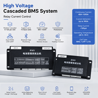 Système de gestion de batterie (BMS) haute tension évolutif 256S EC-HV-MC1+EC-HV-SC15+écran LCD 4,3 pouces avec CAN RS485 pour packs de batteries