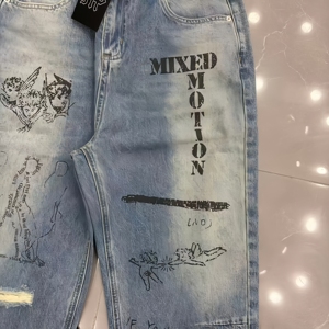 2026 MIXED EMOTION Nouvelle Collection Mode Jeans Tricotés en Denim Décontractés Coupe Droite Mi-haute Unisexe Automne Séchage Rapide Respirant - Product Image 5