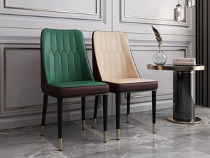 <span class=keywords><strong>Silla</strong></span> de comedor de alta calidad, moderna, sencilla, <span class=keywords><strong>ligera</strong></span>, de lujo, de cuero, <span class=keywords><strong>barata</strong></span>, para hotel, <span class=keywords><strong>silla</strong></span> de comedor de metal - Product Image 2