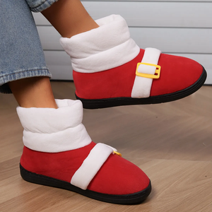 <span class=keywords><strong>Botas</strong></span> de Nieve Estilo Navideño para <span class=keywords><strong>Hombre</strong></span> y Mujer, Diseño Único, Parte Superior de Punto, Forro Acolchado, Botines Cálidos de Algodón, Aumentan la Altura - Product Image 2