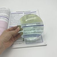 10x Clip-on Magnifier Green Glass Optical Convex Lens Round Reading Loupe