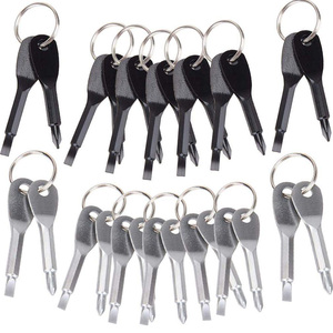 Bộ Tuốc Nơ Vít <span class=keywords><strong>Mini</strong></span> Kiểu Vòng Đeo Chéo Và Khe Cầm Tay Móc Chìa Khóa Tuốc Nơ Vít Bỏ Túi Không Gỉ Có Móc Khóa - Product Image 5