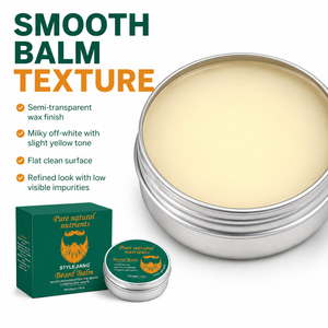 Baume à barbe au beurre de karité naturel, hydratant et adoucissant, avec cire d'abeille, huile de jojoba et huile de coco pour l'entretien de la barbe - Product Image 2