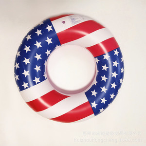 American Flag Inflatable Swimming Ring 90Cm Adult Pool Float Beach Ring PVC <b>Material</b> Resort Hotel Use - Product Image 3