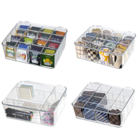 Organisateur de sachets de thé avec cloisons amovibles, boîte de rangement pour armoires de cuisine contenant des sacs à boissons et des tiroirs