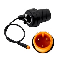 Accélérateur demi-poignée 20X pour vélo électrique, manchon rotatif gauche/droite, connecteur étanche, pour trottinette électrique
