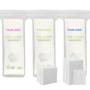 100% coton tampon hypoallergénique multicouche conception échantillon gratuit carré facial pour nettoyant démaquillant vernis à ongles enlèvement - Product Image 2