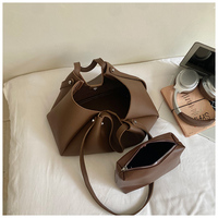 Sac à bandoulière en PU souple tendance et élégant, sac fourre-tout luxueux, sac à main simple pour femmes, sac décontracté classique de haute qualité pour femmes