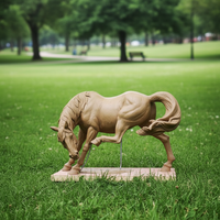 Statue de cheval grandeur nature en pâte polymère, figurine artisanale, prototype religieux pour décoration extérieure