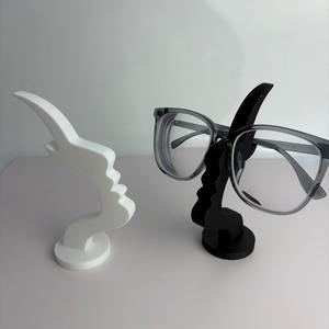 Supporto per occhiali a forma di faccia stampato in 3D con contorni eleganti - Product Image 5
