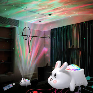 Projecteur de lumière nocturne intelligent en forme de lapin avec ciel étoilé, haut-parleur Bluetooth, projecteur d'étoiles de Noël avec télécommande - Product Image 1