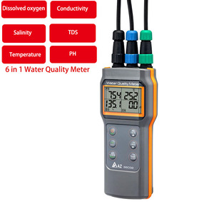 AZ-86032 Mètre de qualité de l'eau 6 en 1, pH, conductivité, salinité, TDS, thermomètre, testeur de D.O., compteur optique d'oxygène dissous - Product Image 1
