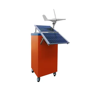 Capacidad personalizada 5kw 10kw generador de turbina eólica viento solar fuera de la red sistemas pequeña estación de energía