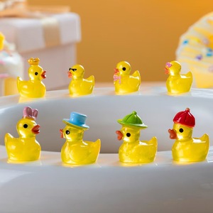 Nouveauté : Mini-canard artistique lumineux de 1,5 cm en résine écologique, peint à la main, mignon, décoratif pour la maison, figurines de canard artisanales - Product Image 6