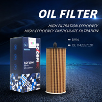 Filter oli suku cadang mobil kertas Filter hijau performa tinggi untuk BMW 1/2/3/4/5/6/7 Series X3 X4 X5 Z4 model 11428575211