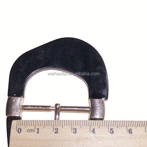 Hebilla de resina Pentágono con hebilla negra hexagonal de metal acrílico Hebilla de vestido para prendas de niñas - Product Image 3