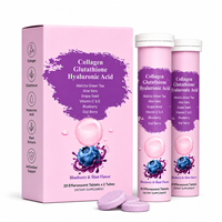 Comprimés effervescents de collagène, glutathion et acide hyaluronique, produits de beauté vitaminés, éclaircissants pour la peau, antioxydants, végétaliens, naturels
