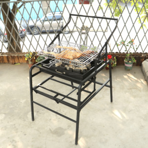 Griglia <span class=keywords><strong>Barbecue</strong></span> Girevole Personalizzata in Acciaio <span class=keywords><strong>Inox</strong></span> con Cestello <span class=keywords><strong>per</strong></span> Carbonella e Rete Rotante - Product Image 2