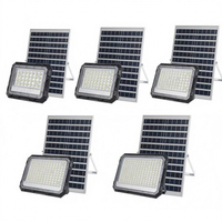 Projecteur solaire LED SMD super lumineux pour extérieur, 300W, haut lumen, large angle de faisceau, éclairage d'aire alimenté par l'énergie solaire avec panneau réglable