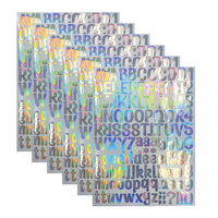 Autocollants personnalisés holographiques irisés en forme de lettres de l'alphabet, décalcomanies laser arc-en-ciel numérotées pour le scrapbooking DIY et la décoration de coques de téléphone