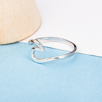 Anneaux de vague de mer, bijoux de doigt de surf océanique, anneau de surf en argent sterling 925 pour femmes, cadeau pour surfeur